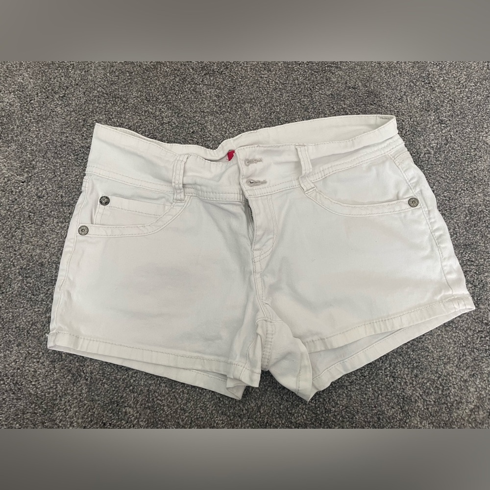 White Jean Shorts